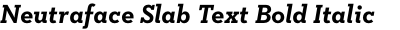 Neutraface Slab Text Bold Italic